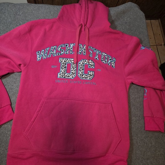 DC Tops - N&t Pink Washington DC Pullover Hoodie Size Large J1